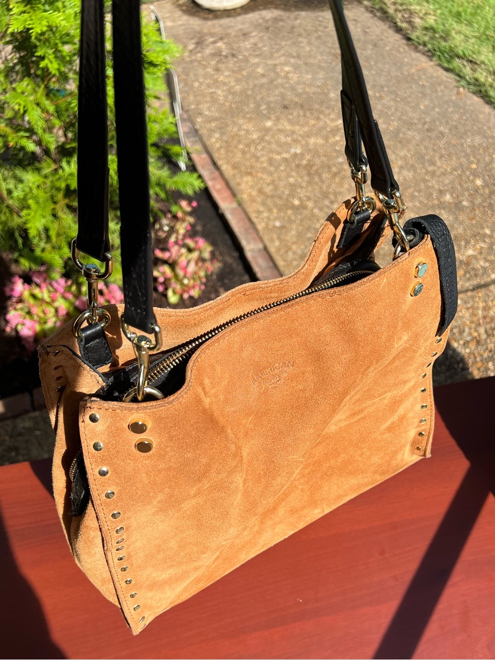 American Leather Co. Suede Purse
